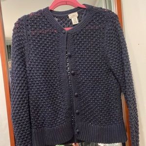 Vintage, L.L Bean, navy blue, knit sweater very cute,